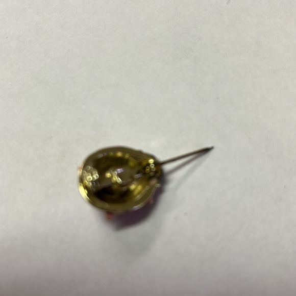 Pink enamel ladybug pin. - Picture 3 of 4